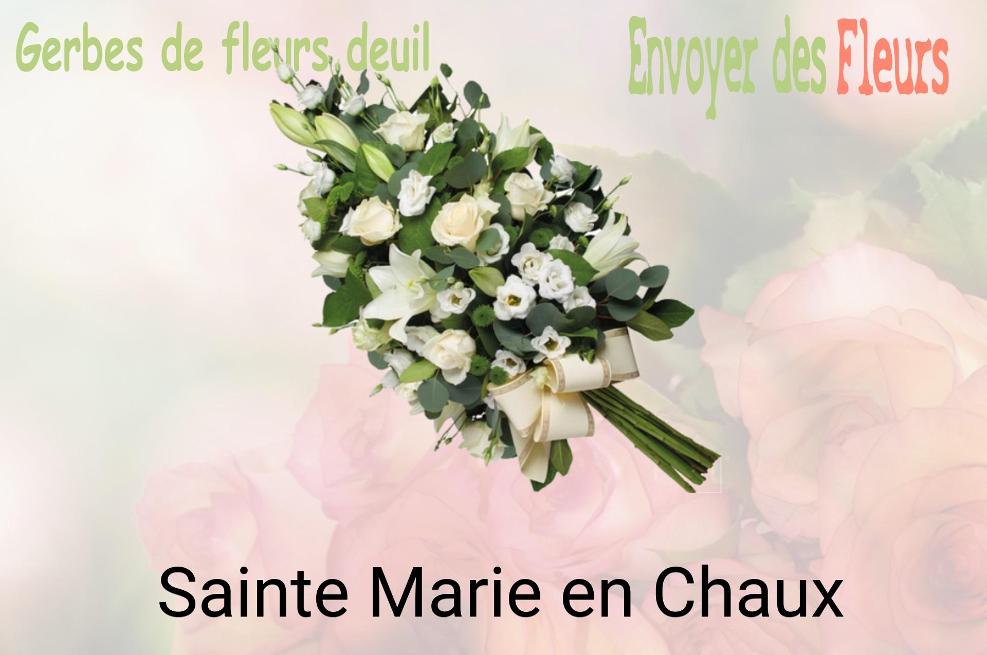 Gerbe de fleurs de deuil livrée à Sainte-Marie-en-Chaux